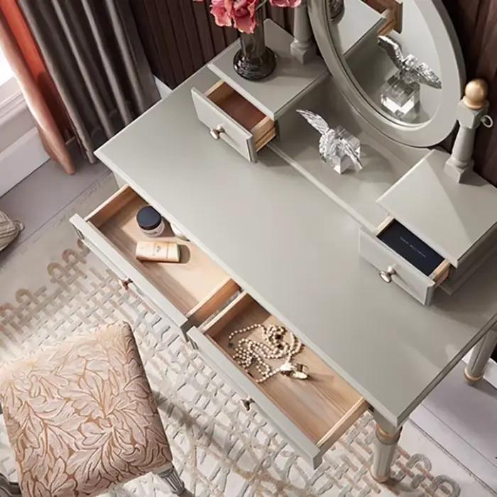 Coiffeuse esthétique nordique moderne à la mode élégante luxe vanité Table tiroirs Simple Tocador De Maquillaje meubles De chambre