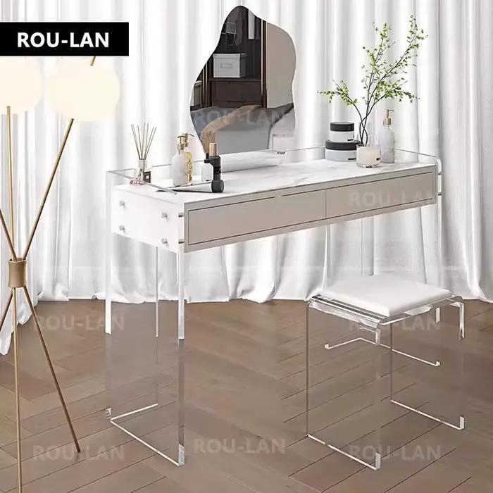 Coiffeuse en dalle de roche brillante de haute qualité