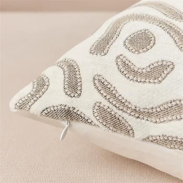 Housse de coussin décorative en chenille de luxe