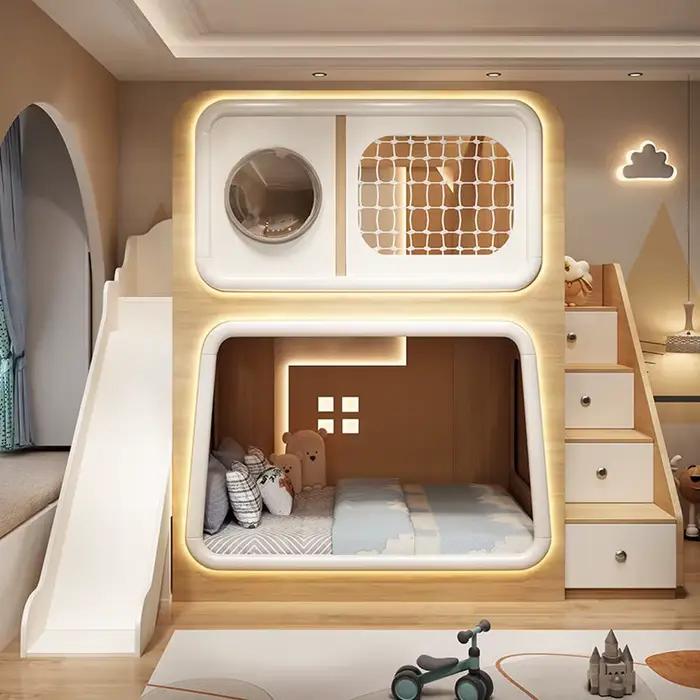 Lit superposé en bois pour petit espace