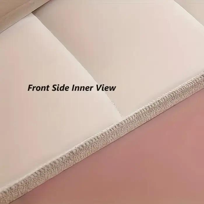 Housse de tête de lit matelassée en peluche courte de haute qualité
