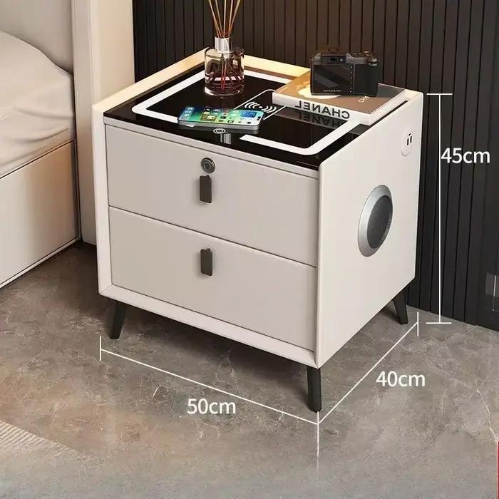 Table de chevet intelligente multifonctionnelle avec chargeur sans fil