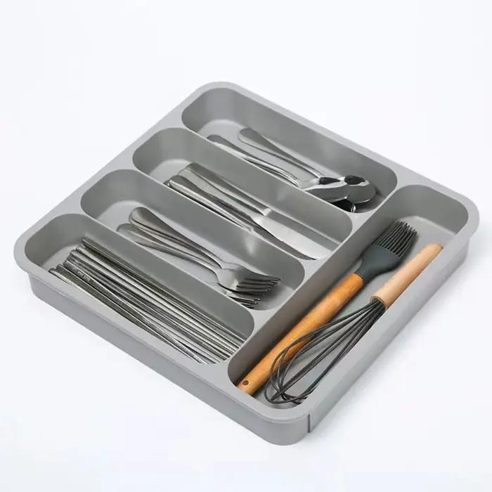 Organisateur de tiroir à couverts en plastique