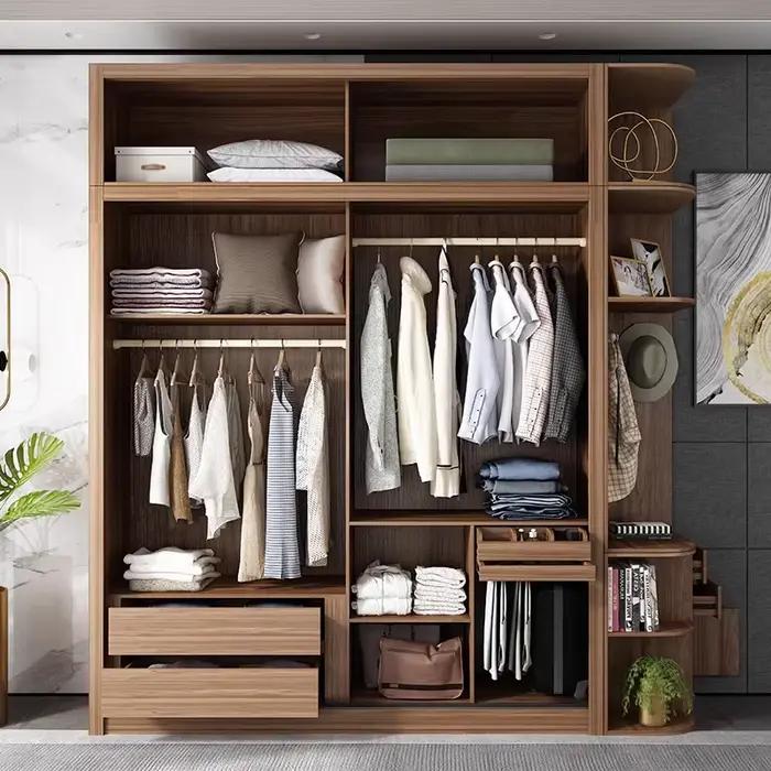 Armoire nordique portes d'armoire coulissantes chambre placards ouverts armoires