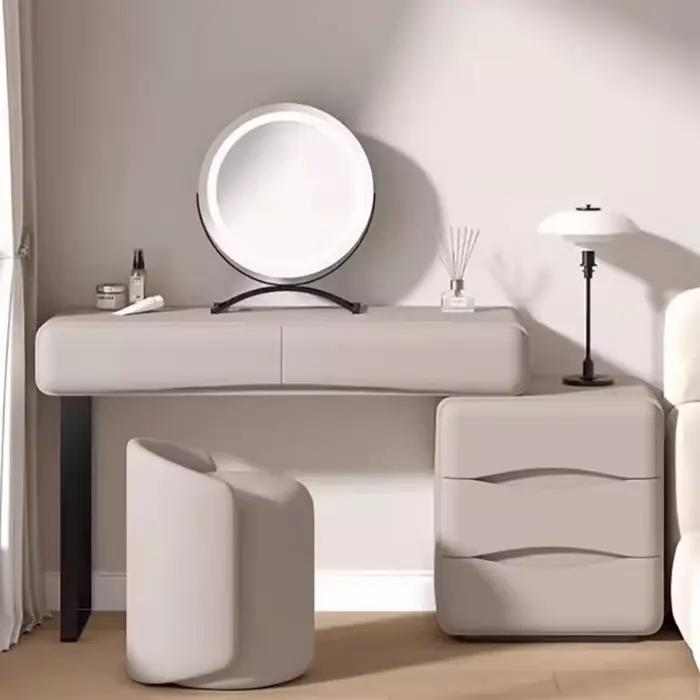 Esthétique luxe Coiffeuse rangement Design moderne Simple vanité Table à la mode tiroir