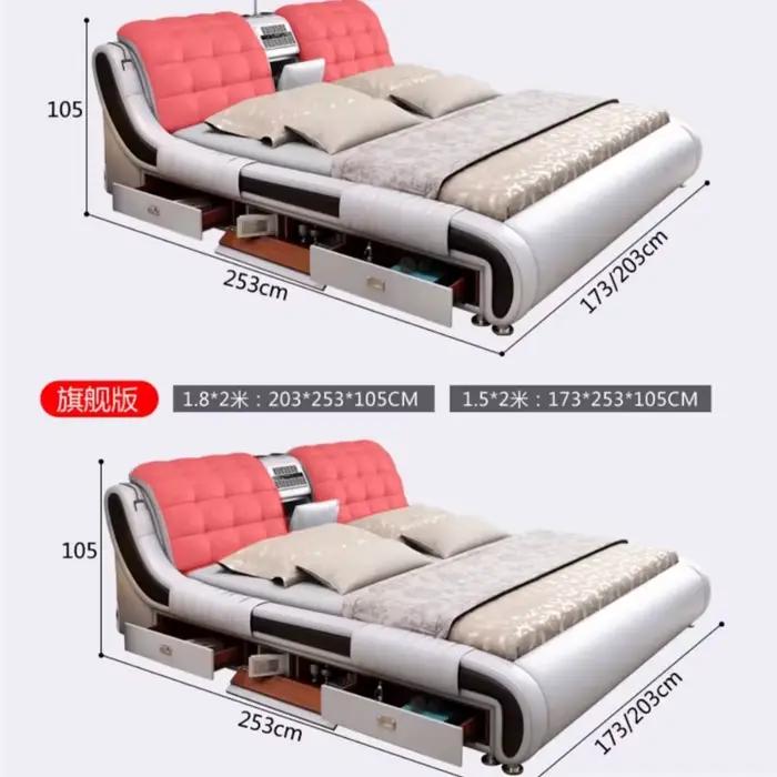 Lit esthétique moderne cadres minimalistes rangement Unique lit nordique chambre De fille femme Camas De dortoir accessoires pour la maison