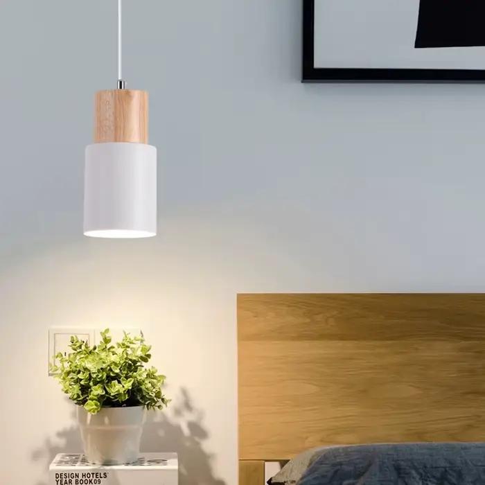 GEW moderne nordique bois chevet suspension E27 lampe suspendue intérieur chambre décor AC110V 220V luminaire