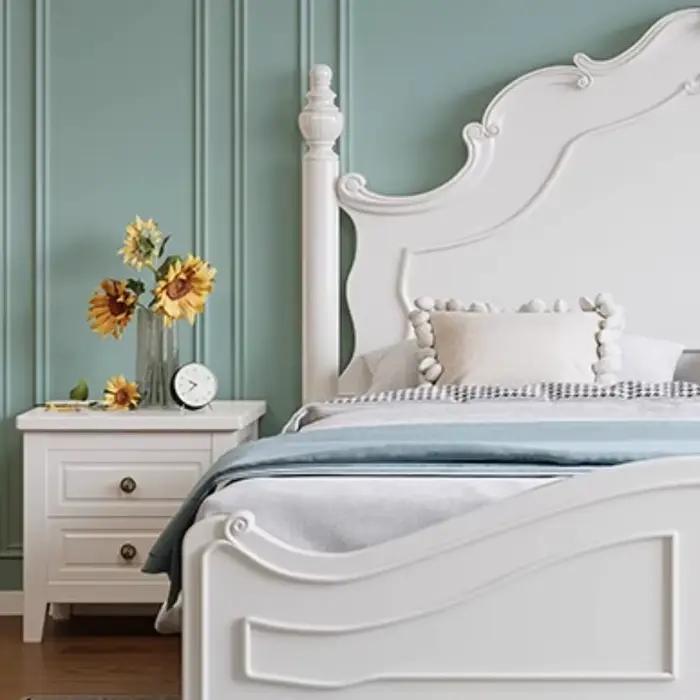 Chambre à coucher lit esthétique moderne Unique Style De luxe lits princesse rangement Camas De mariage dortoir meubles décoration