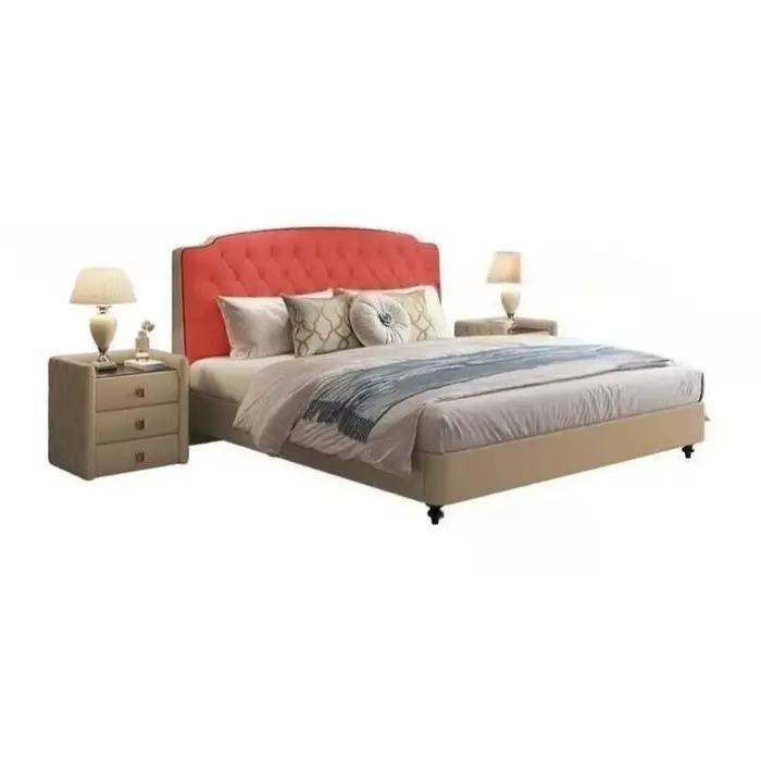 Meubles de maison pour couples : Lit solide de taille Queen