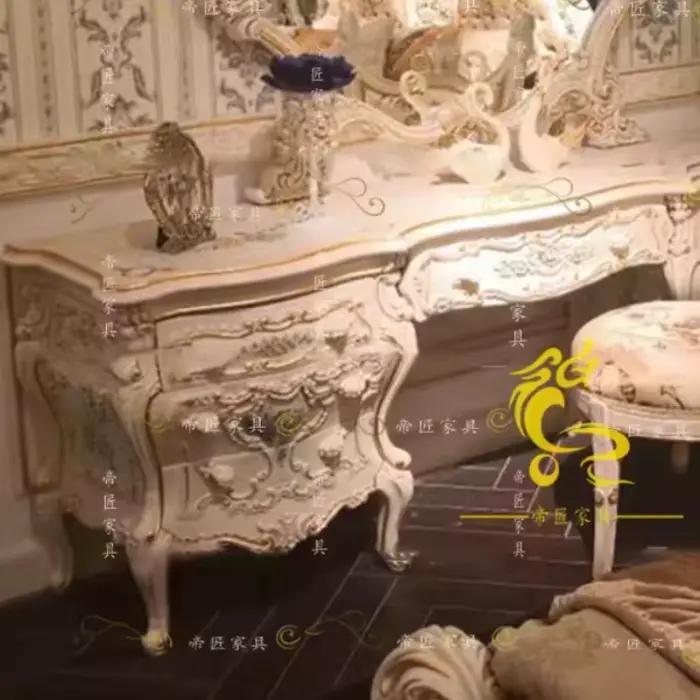 Chambre à coucher luxe coiffeuse filles esthétique nordique Vintage