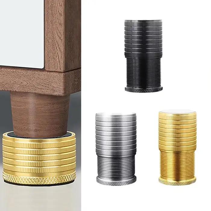 Pieds de Table de lit, Base surélevée en alliage d'aluminium et Silicone