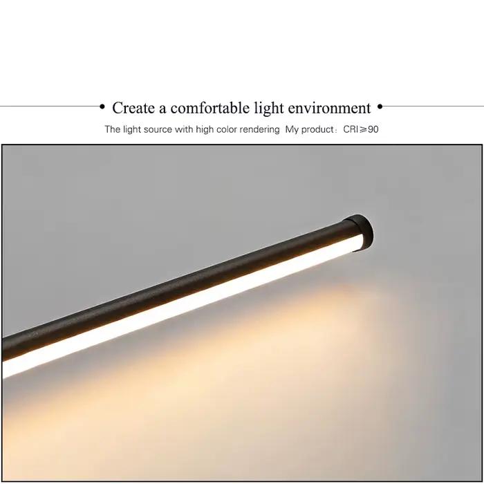 80CM mur LED lampe longue bande lumière noire chambre lampes de chevet nordique luminaires décoratifs ligne lumière fond décor à la maison