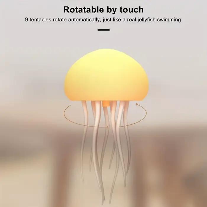 Petite lampe de chevet, lampe méduse, lampe d'ambiance colorée, veilleuse rechargeable pour chambre à coucher et salon