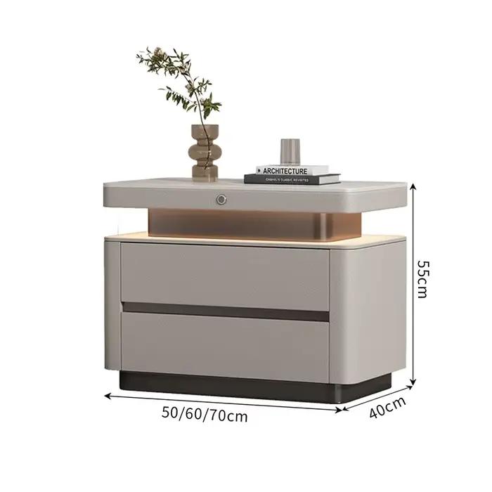 Tables De Chevet modernes De luxe légères avec tiroirs