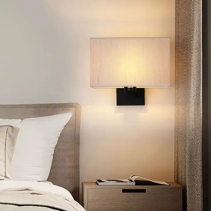 Applique murale moderne en tissu pour chambre à coucher