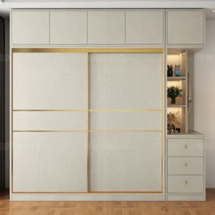 Armoire moderne de luxe en bois massif blanc