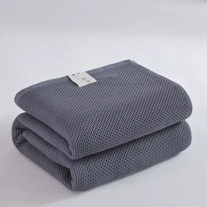 Couverture en coton à carreaux pour lit simple
