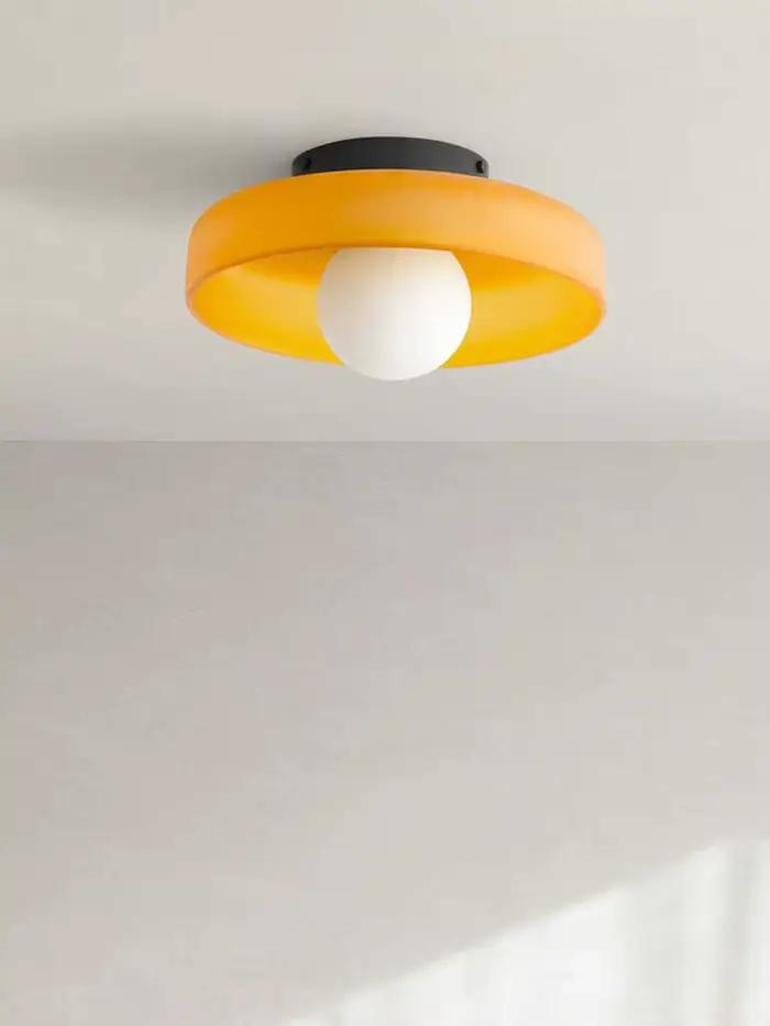 Plafonnier en verre vintage moderne couloir