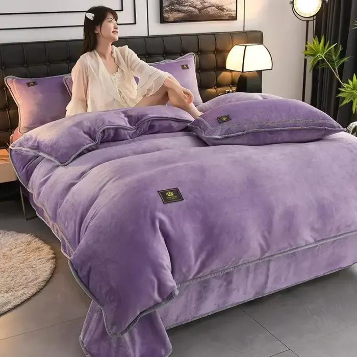 Parure de lit de luxe en molleton de lait ultra-épaisse