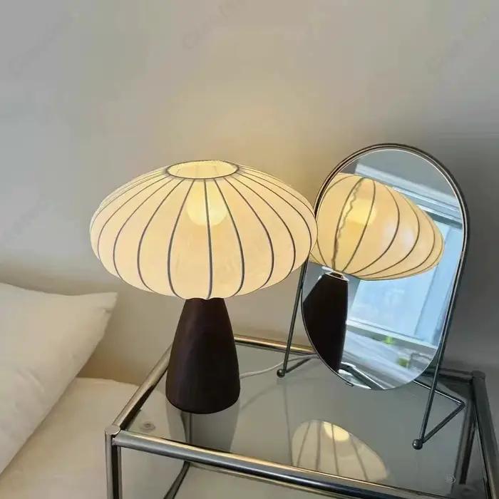Créatif et minimaliste nouveau LED en tissu céramique lampe de bureau salle d'étude chambre chevet atmosphère décoration éclairage
