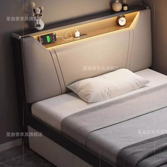 Lits minimalistes esthétiques chambre De luxe cadre nordique lit Unique fantaisie Camas De Matrimonio dortoir meubles accessoires