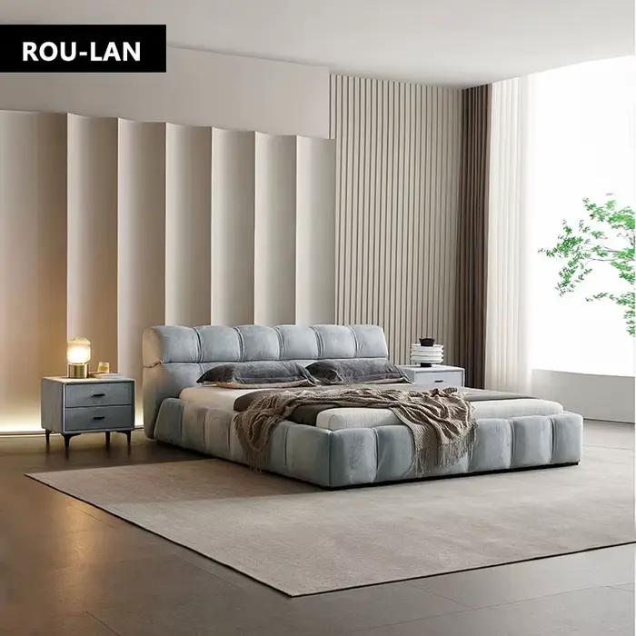 Lit en tissu minimaliste moderne