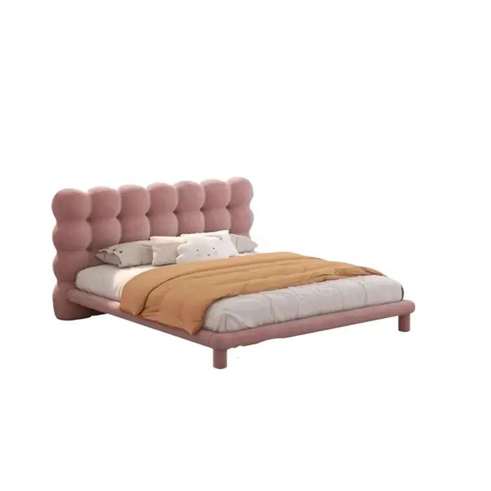 Tapisserie lit français princesse cadre de luxe tête de lit rembourrée Queen Size Camarotes Para dortoir maison accessoires