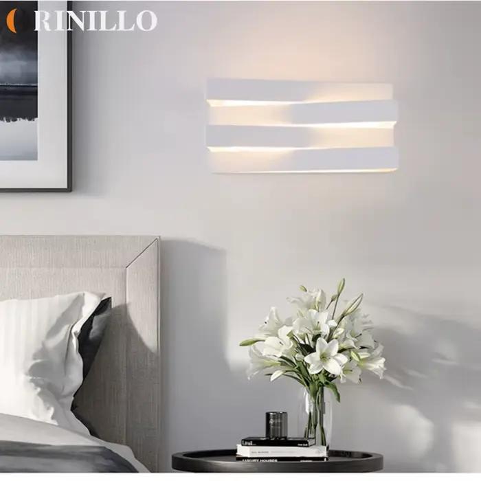 Lampe murale carrée minimaliste moderne à LED pour chambre à coucher