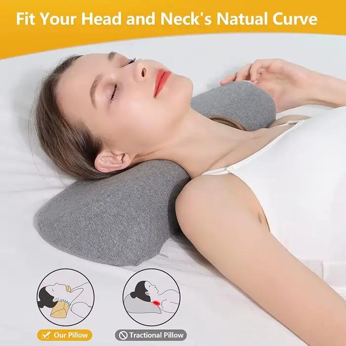 Oreiller cervical, oreiller de contour en mousse à mémoire de forme