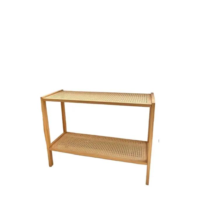 Armoire de chevet en bois de rotin