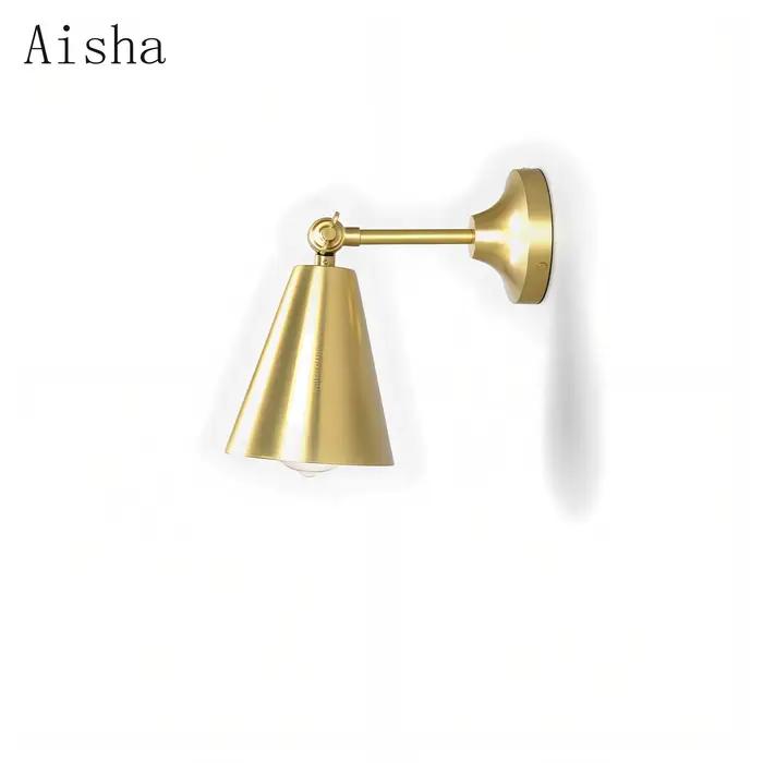 Lampe de chevet rétro en cuivre pour chambre à coucher