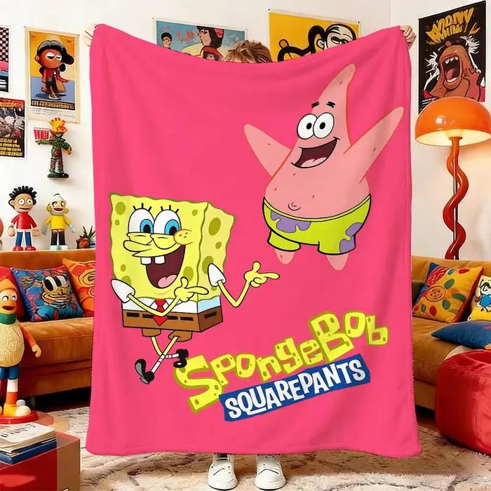 Couvertures et Plaids, Plaid en peluche moelleux S-SpongeBob