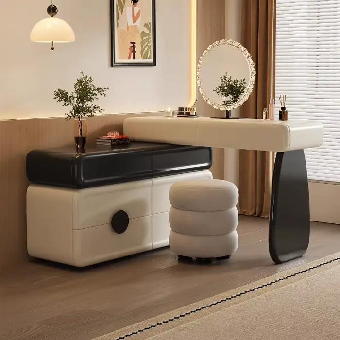 Coiffeuse esthétique légère ronde de luxe chambre