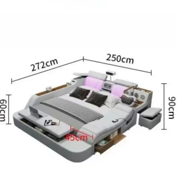 Lit double de luxe italien pour bureau et chambre à coucher