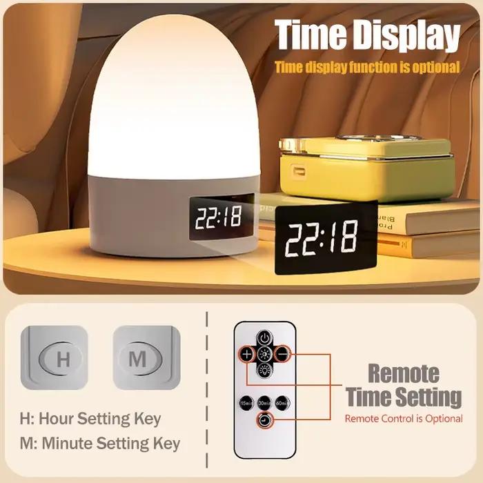 Tactile veilleuse Rechargeable 3 couleurs sans fil chambre de bébé lampe de chevet USB LED
