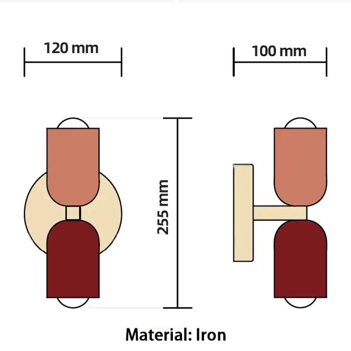 Lampe murale moderne multi-usages Marcon pour chambre, couloir, escalier, balcon, salle à manger – Éclairage simple en fer forgé E2
