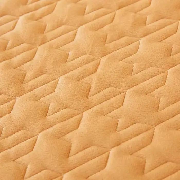 Jupe de lit matelassée en velours épais de luxe