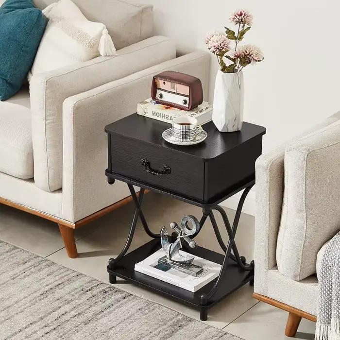 Tables de chevet avec tiroir pour chambre à coucher