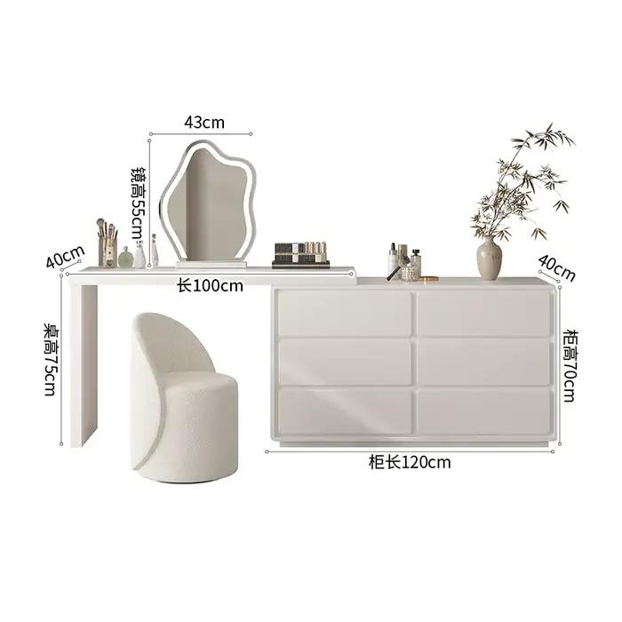 Avec tiroirs coiffeuse Design Style élégant vanité Table esthétique minimaliste Tocador De Maquillaje meubles De chambre