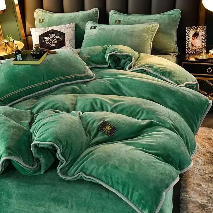 Parure de lit de luxe en molleton de lait ultra-épaisse