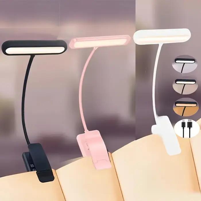 Lampe de lecture de nuit portable flexible et facile à clipser
