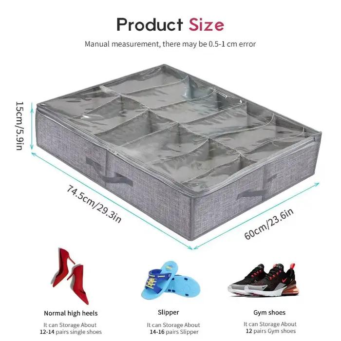 Boîte de rangement de chaussures pour sous le lit