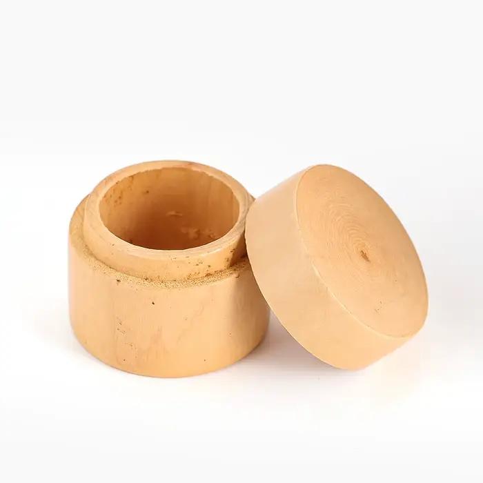 Boîte de rangement de bijoux en bois naturel