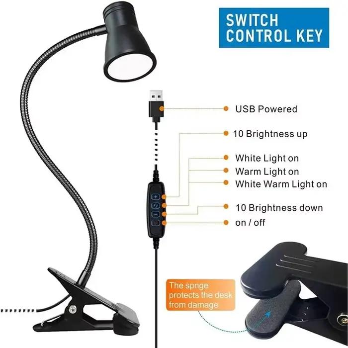 Lampe de bureau à clipser