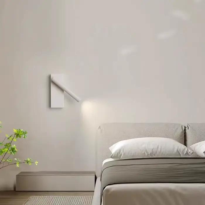Mur LED lampe lampe de lecture pour chambre hôtel tête de lit nuit livre lampe lumières modernes blanc noir Spot pour salon fond