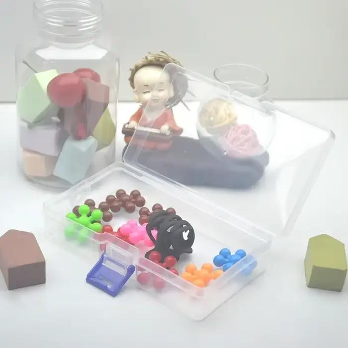 5 boîtes de rangement en plastique transparent pouvant accueillir des petits articles