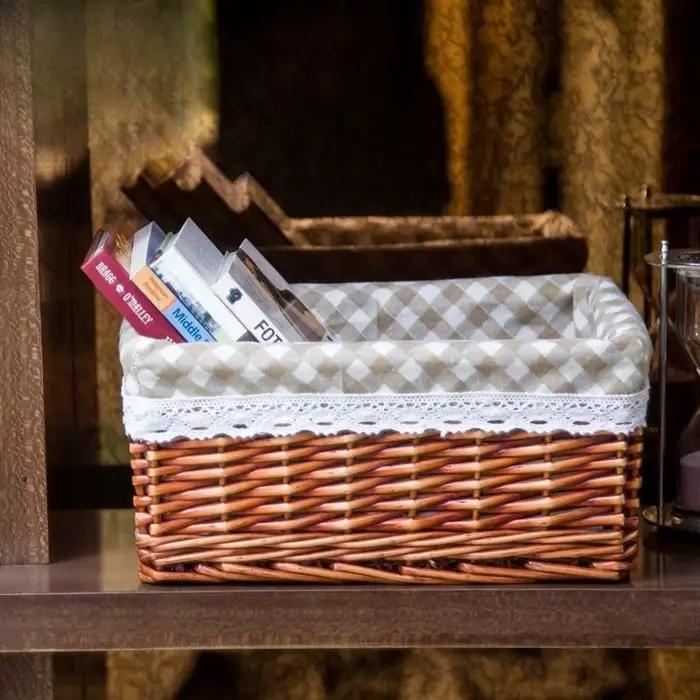 Panier de rangement mignon en rotin