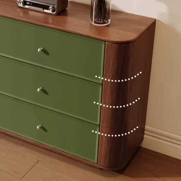 Armoire de Rangement Vintage Rustique en Bois Vert