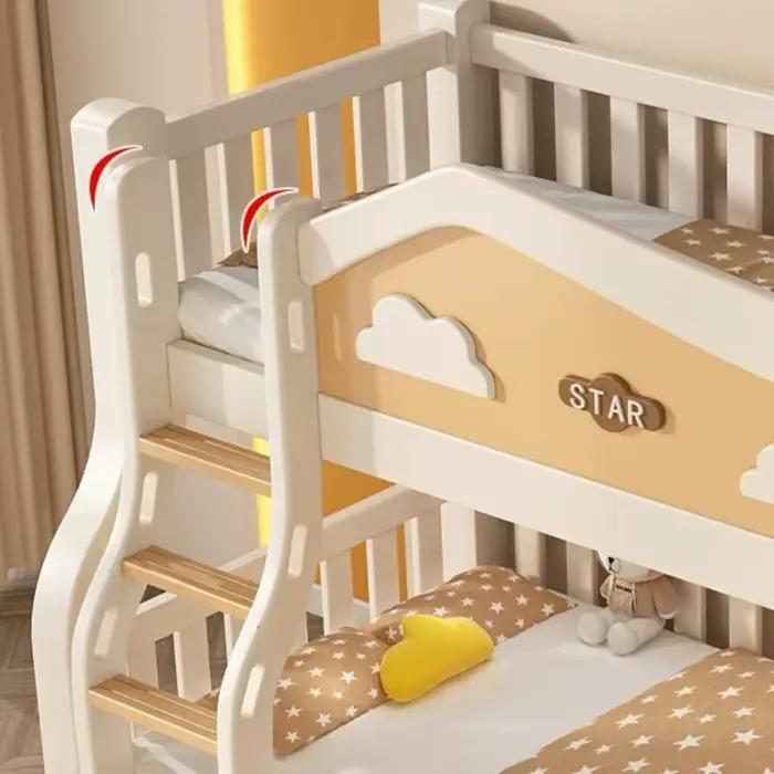 Lit superposé de luxe en bois avec cadre