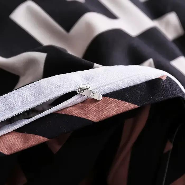 Parure de lit de luxe noire avec taie d'oreiller